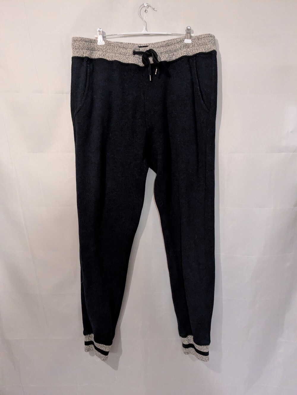 American Eagle Sweater Fleece Knit Cozy Joggers Cabincore Navy L